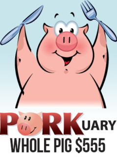 Porkuary half pig for 555.00