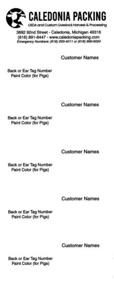 Caledonia Packing Pen Slip Back Side example